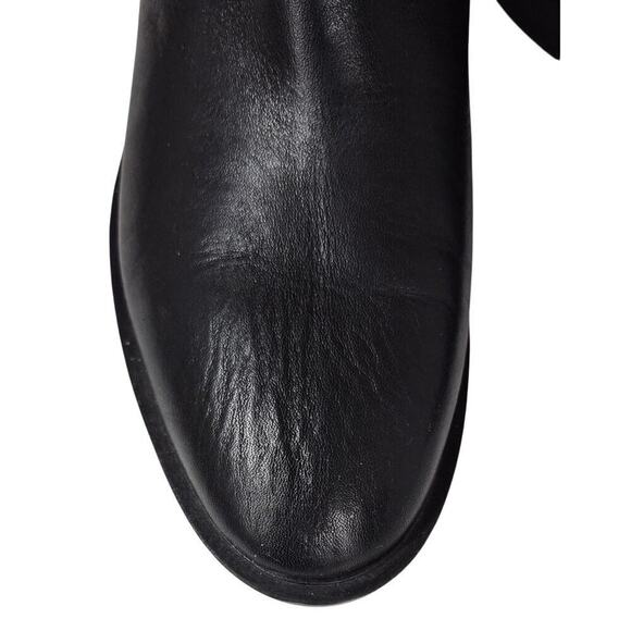 Steven Steve Madden Zain Black Leather Boots Silver Stud/Buckle/Zipper 7.5 - Picture 4 of 6